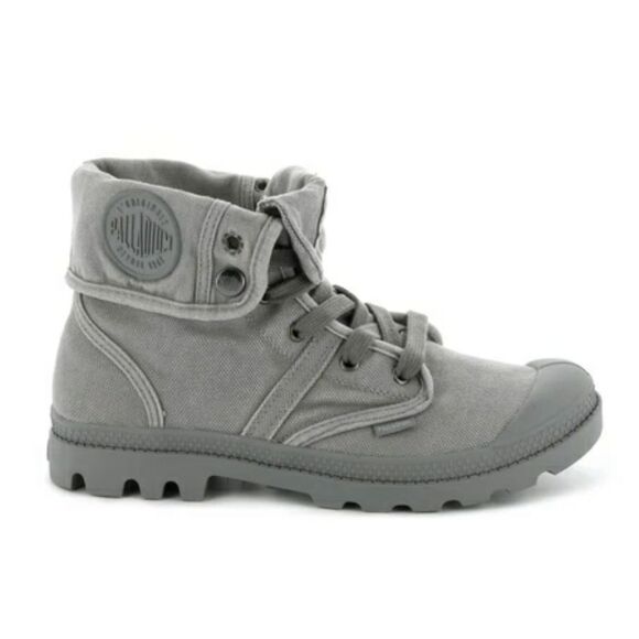 NEW Ladies Palladium Pallabrouse Grey Fold Up Combat Military Boots 11‎ - Picture 1 of 9